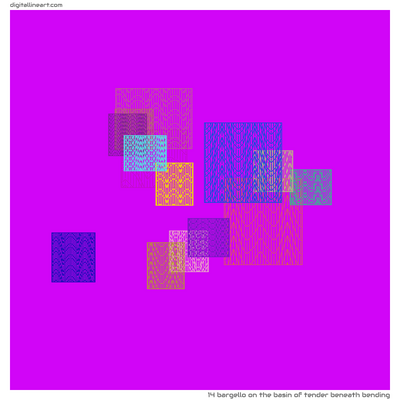The Basin of Tender beneath Bending — Bargello, 14 elements