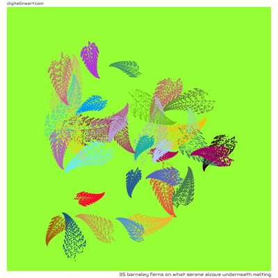 What Serene Alcove underneath Melting — 35 Barnsley ferns
