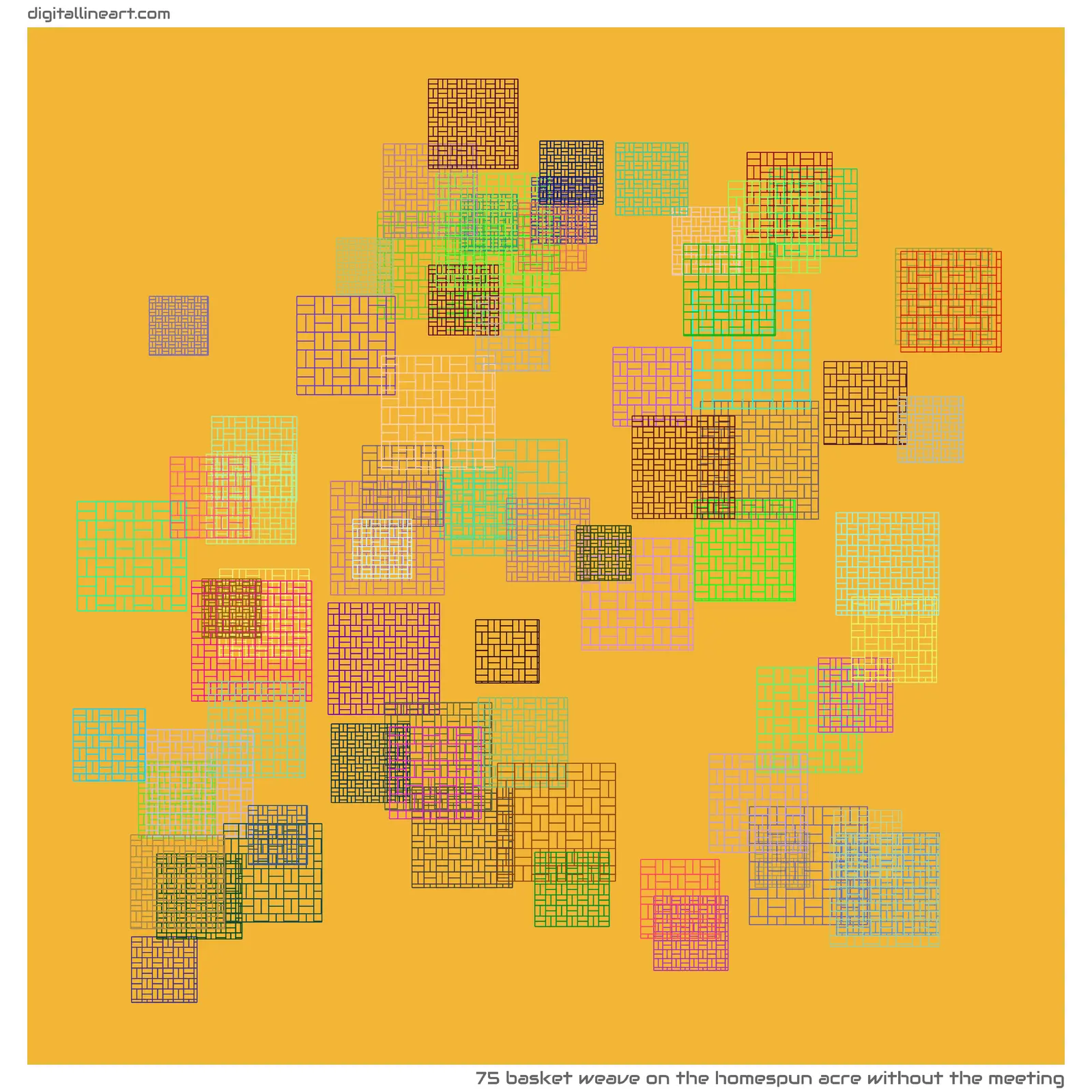 The Homespun Acre without the Meeting — Basket Weave, 75 elements