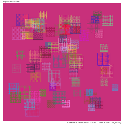 The Rich Brook onto Layering — Basket Weave, 75 elements