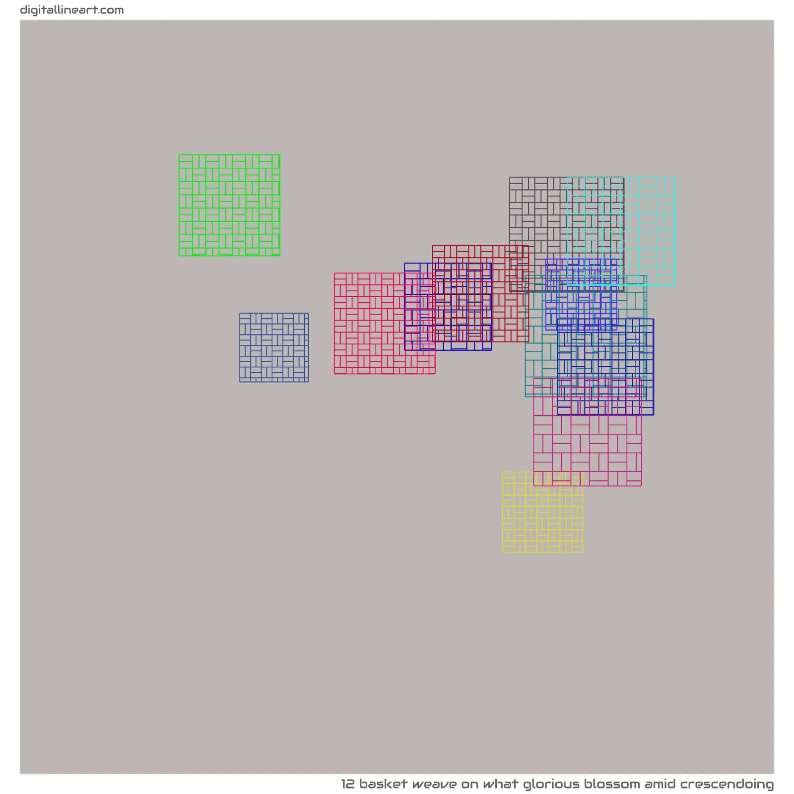 What Glorious Blossom amid Crescendoing — Basket Weave, 12 elements