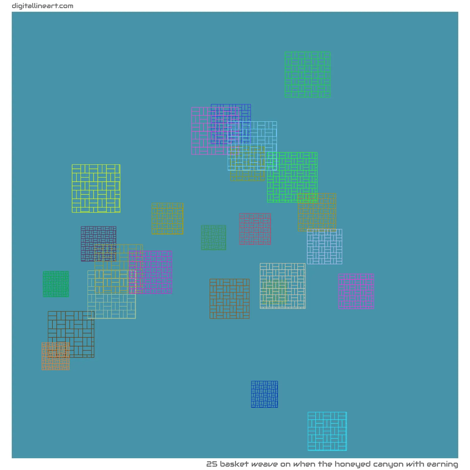 When the Honeyed Canyon with Earning — Basket Weave, 25 elements