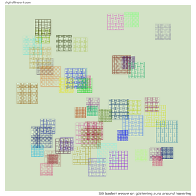 Glistening Aura Around Hovering — Basket Weave, 50 elements