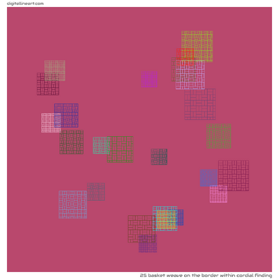 The Border within Cordial Finding — Basket Weave, 25 elements