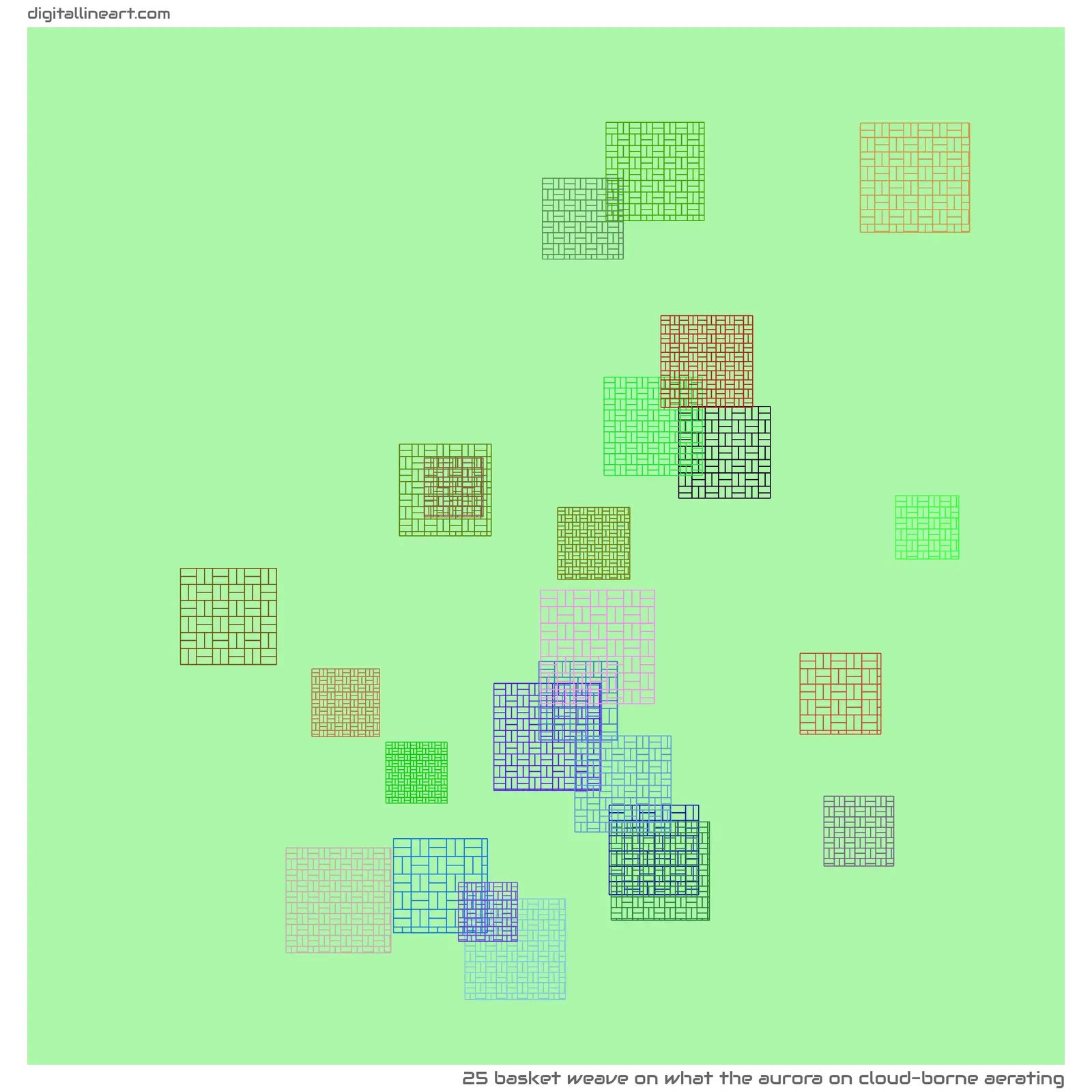 What the Aurora on Cloud-borne Aerating — Basket Weave, 25 elements