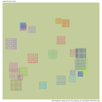 The Dewy Air outside Feathering — Basket Weave, 25 elements