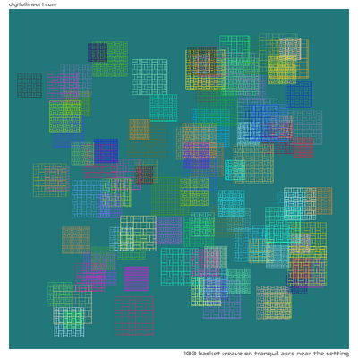 Tranquil Acre near the Setting — Basket Weave, 100 elements