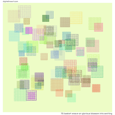 Glorious Blossom into Swirling — Basket Weave, 75 elements