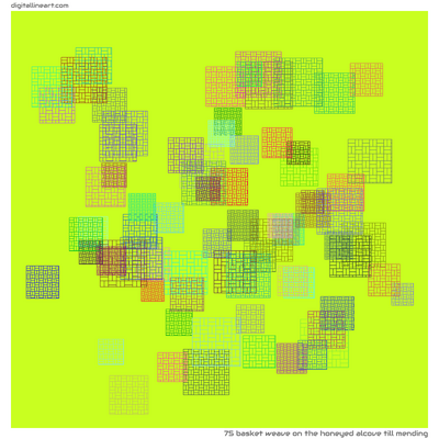 The Honeyed Alcove till Mending — Basket Weave, 75 elements
