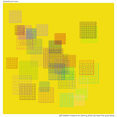 Tawny Atoll across the Guarding — Basket Weave, 32 elements