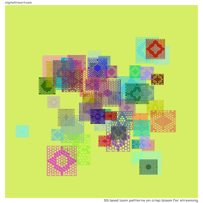 Crisp Bloom for Streaming — 55 bead loom patterns