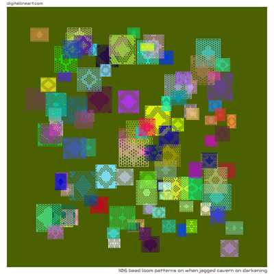 When Jagged Cavern on Darkening — 106 bead loom patterns