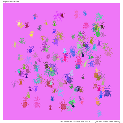 The Alabaster of Golden after Cascading — 143 beetles