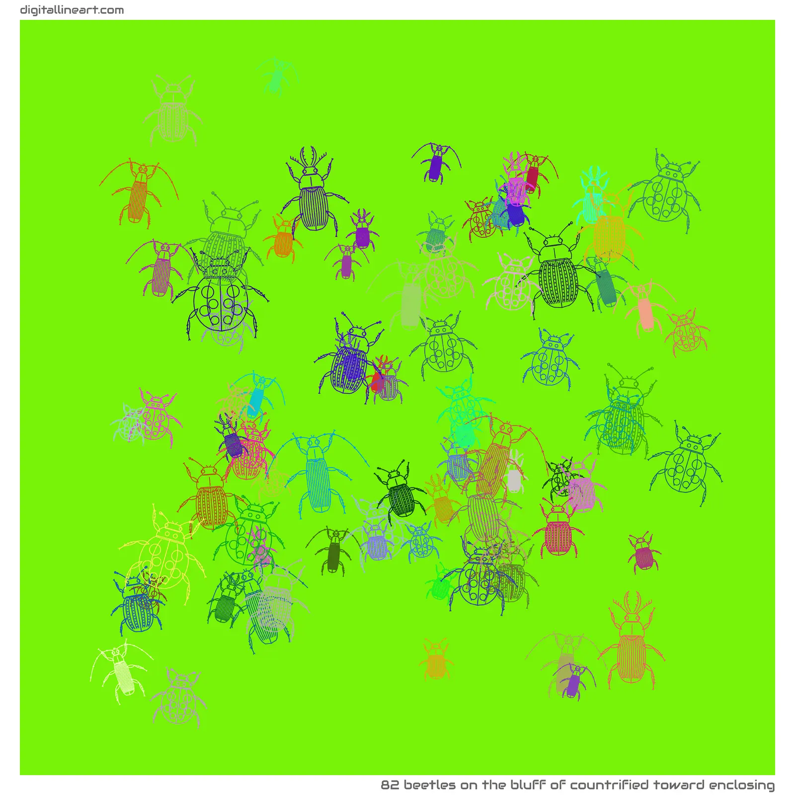 The Bluff of Countrified toward Enclosing — 82 beetles