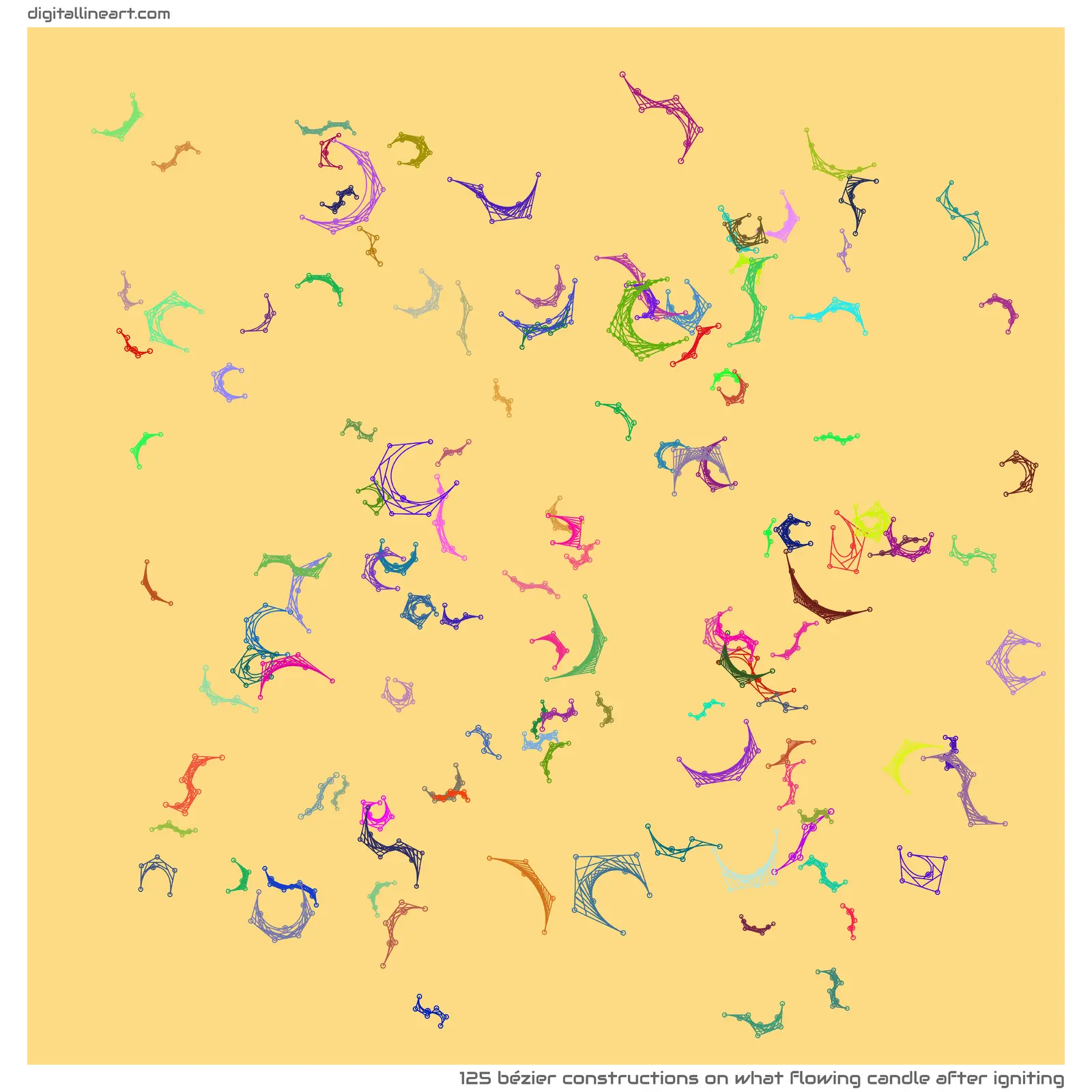 What Flowing Candle after Igniting — 125 bézier constructions