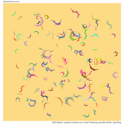 What Flowing Candle after Igniting — 125 bézier constructions