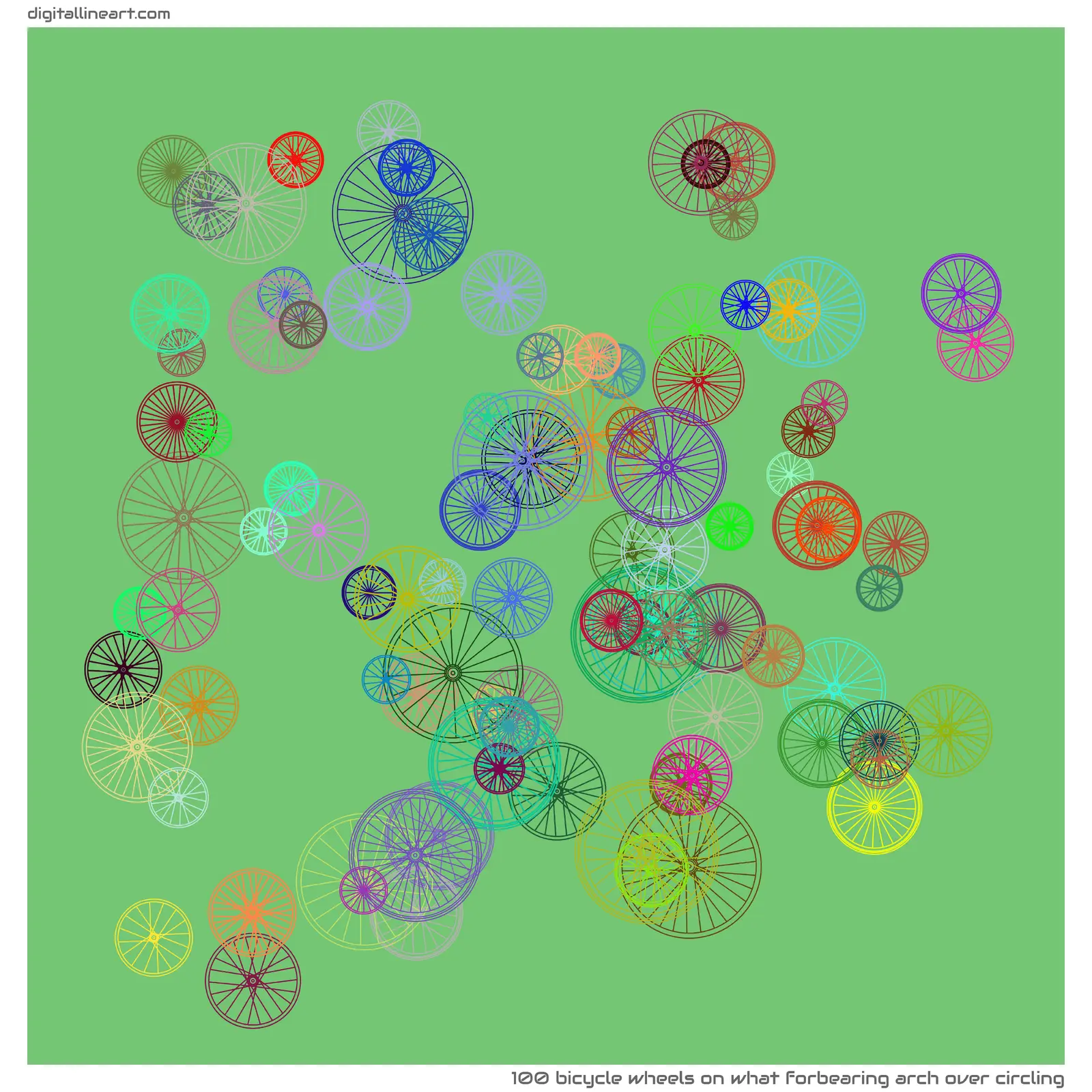 What Forbearing Arch over Circling — 100 bicycle wheels