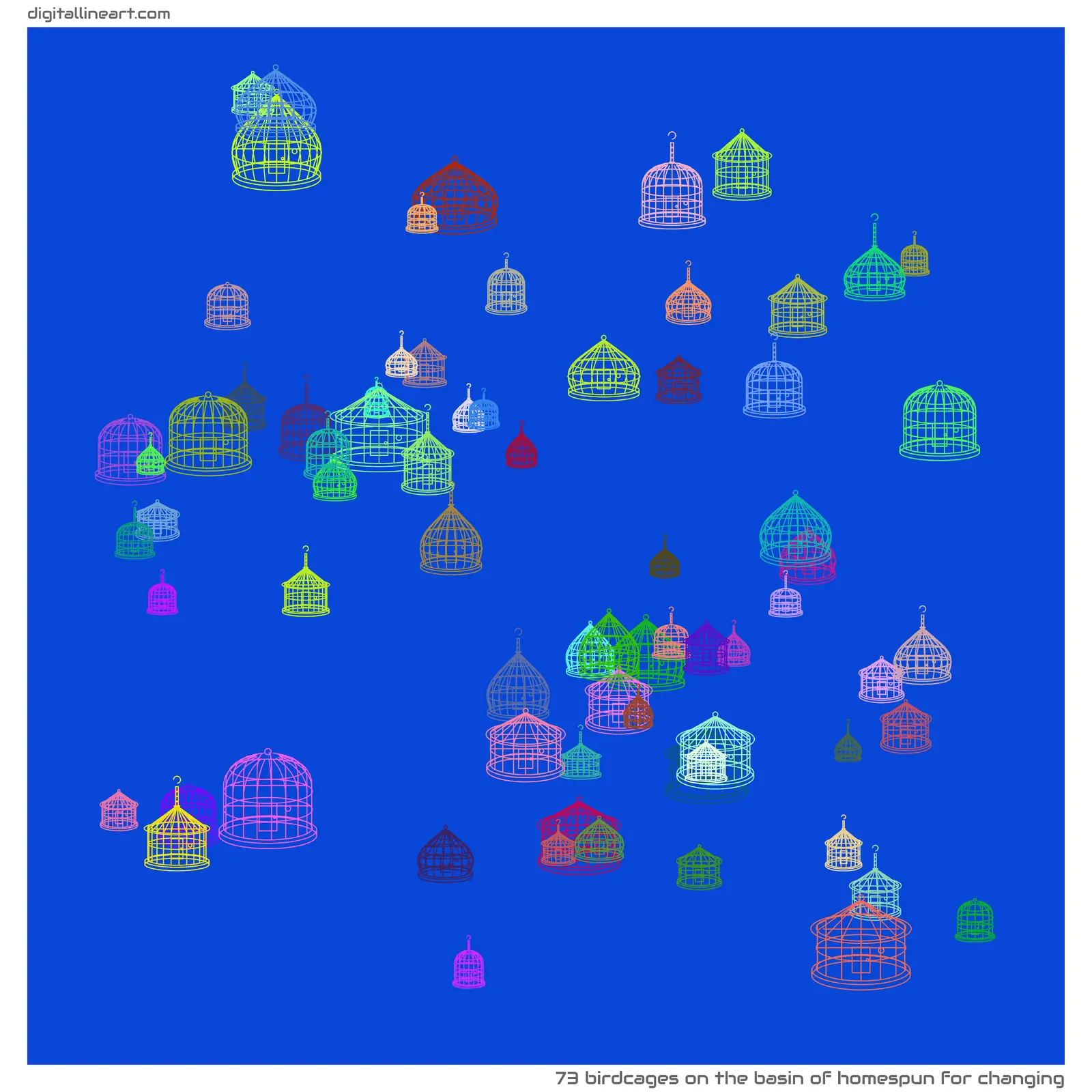 The Basin of Homespun for Changing — 73 birdcages