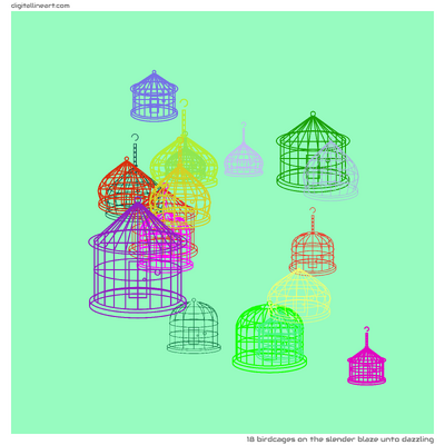The Slender Blaze unto Dazzling — 18 birdcages
