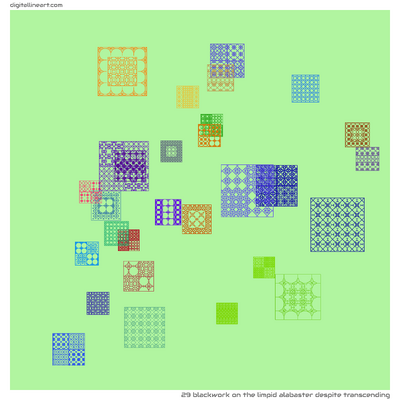 The Limpid Alabaster despite Transcending — Blackwork, 29 elements