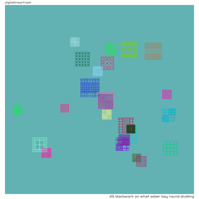 What Sober Bay round Dividing — Blackwork, 25 elements