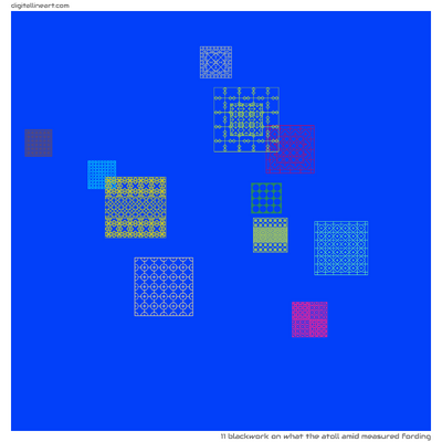 What the Atoll amid Measured Fording — Blackwork, 11 elements