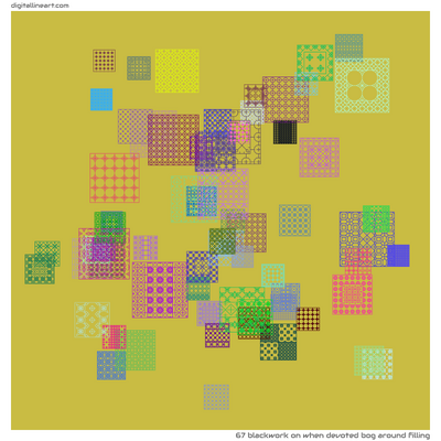 When Devoted Bog Around Filling — Blackwork, 67 elements