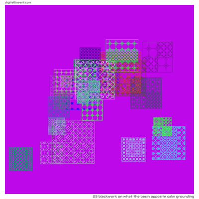 What the Basin opposite Calm Grounding — Blackwork, 23 elements