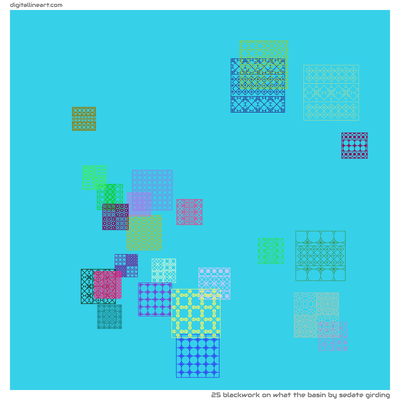 What the Basin by Sedate Girding — Blackwork, 25 elements