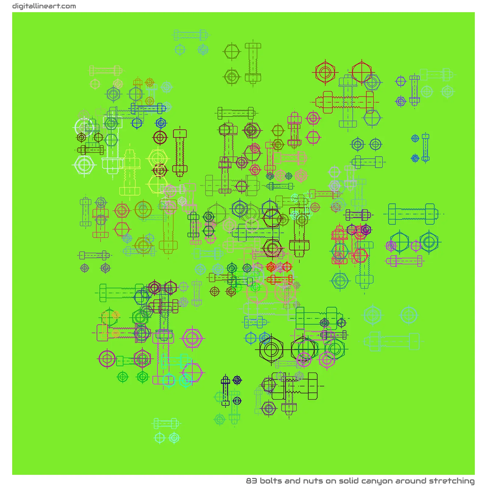 Solid Canyon Around Stretching — 83 bolts and nuts