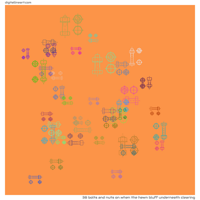 When the Hewn Bluff underneath Clearing — 38 bolts and nuts