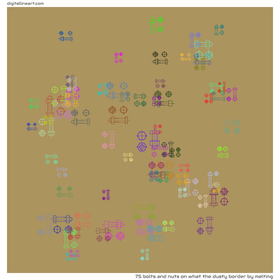 What the Dusty Border by Melting — 75 bolts and nuts