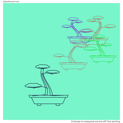 Empyreal Aurora off the Swirling — Bonsai, 5 elements