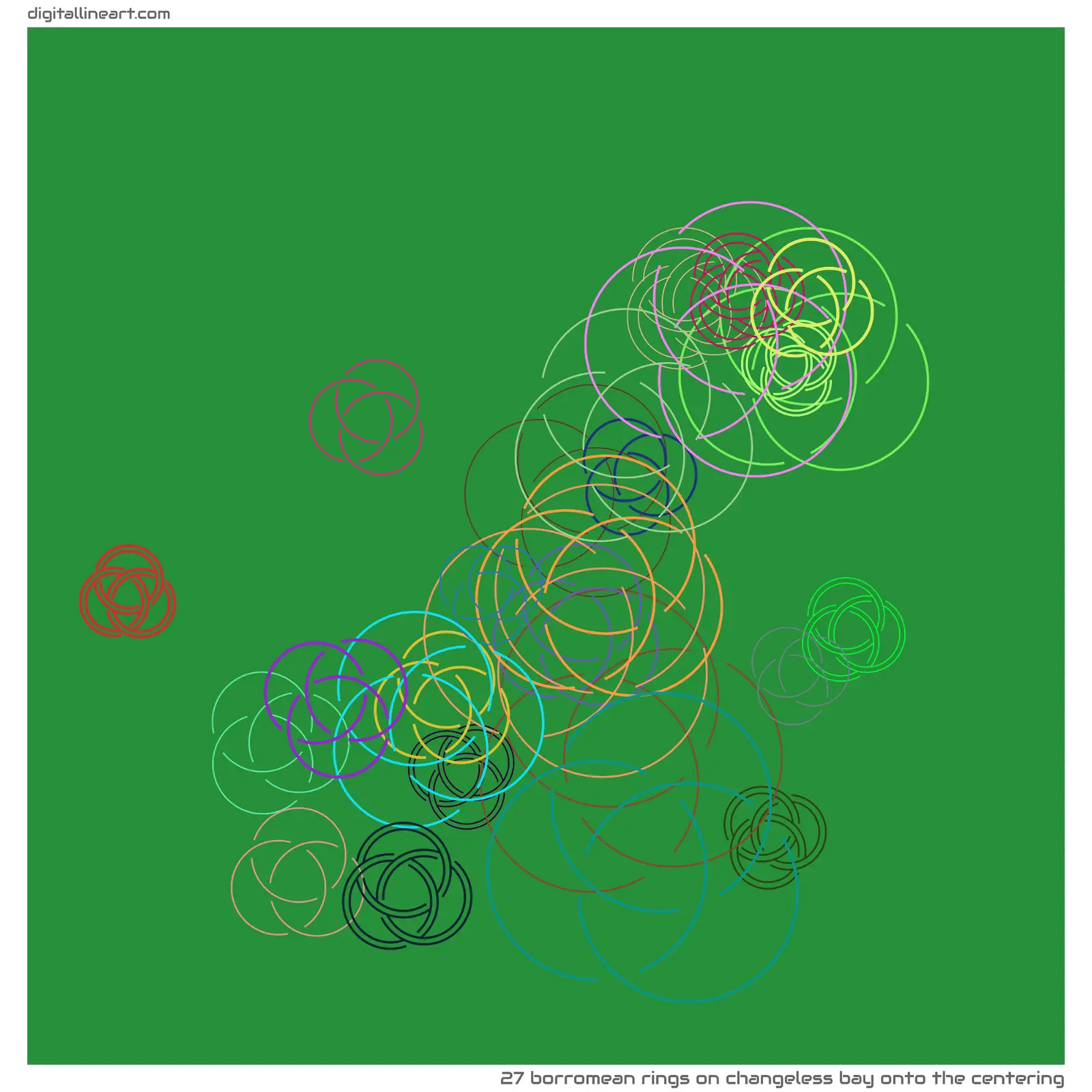 Changeless Bay onto the Centering — 27 Borromean rings