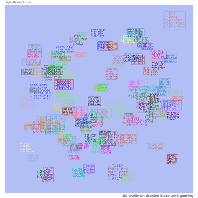 Dappled Blaze until Glowing — Braille, 112 elements