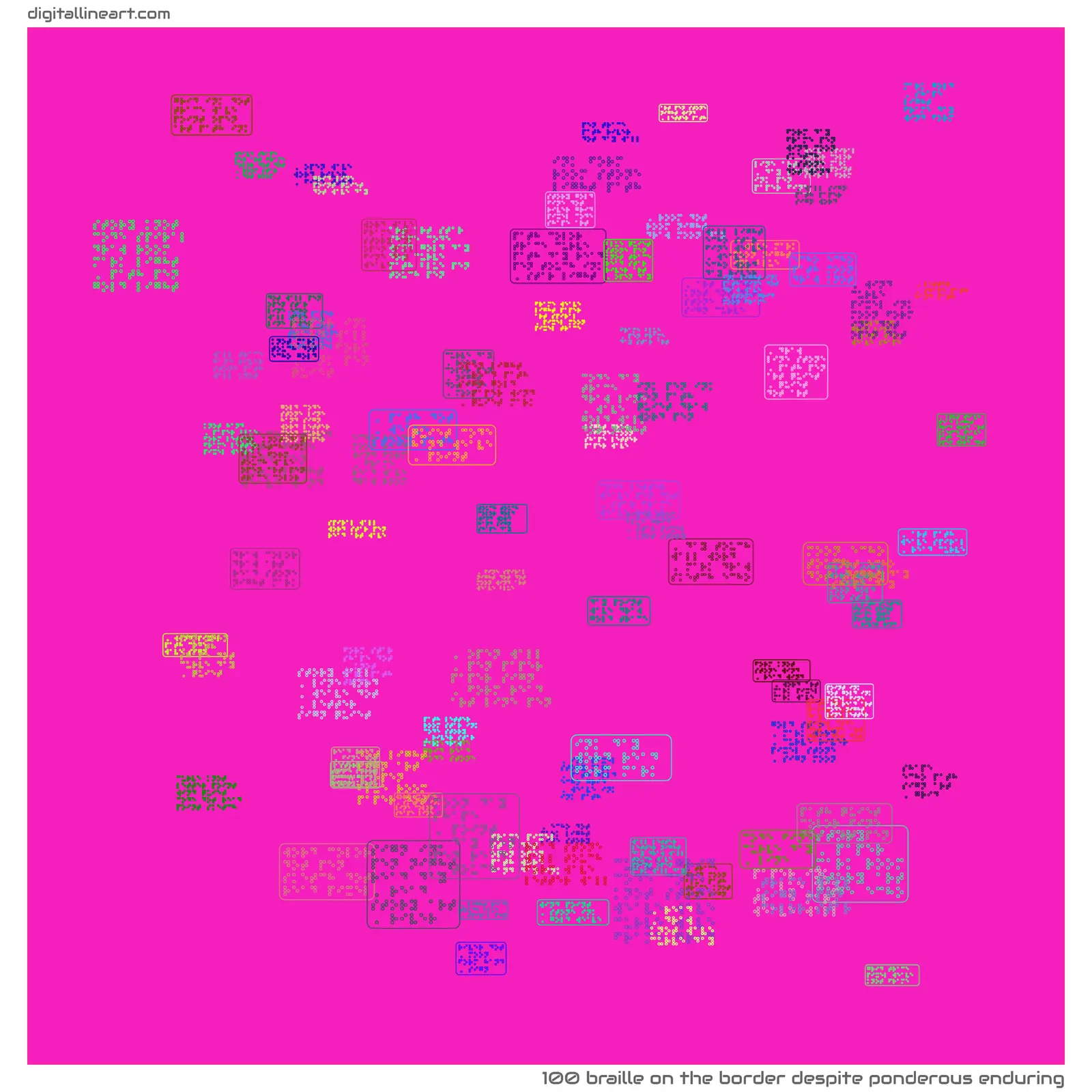 The Border despite Ponderous Enduring — Braille, 100 elements
