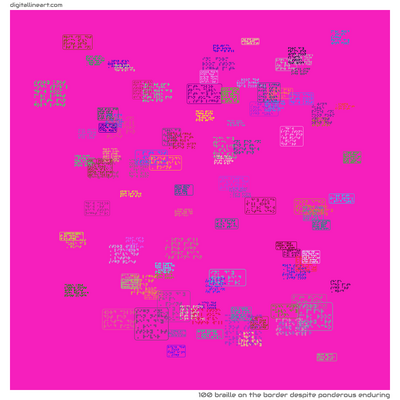 The Border despite Ponderous Enduring — Braille, 100 elements