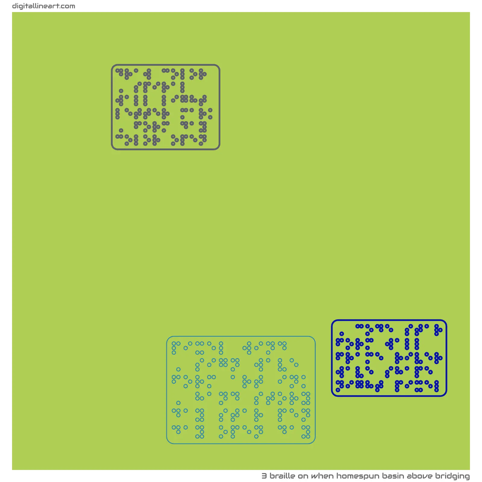 When Homespun Basin above Bridging — Braille, 3 elements