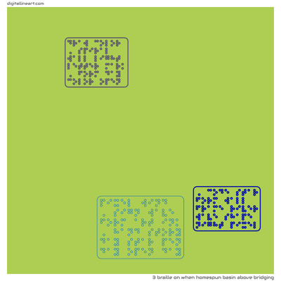 When Homespun Basin above Bridging — Braille, 3 elements