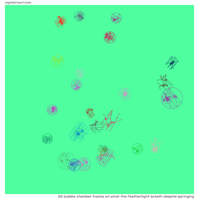 What the Featherlight Breath despite Springing — 25 bubble chamber tracks