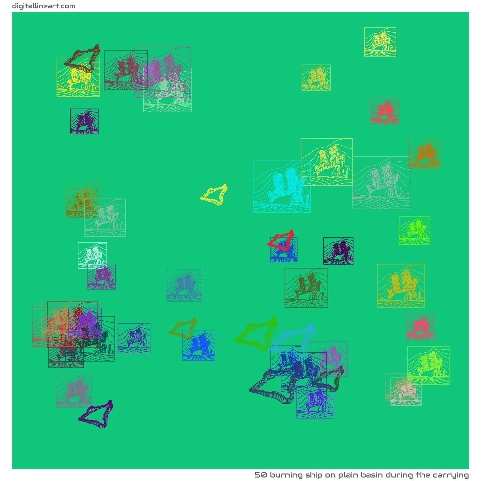 Plain Basin During the Carrying — Burning Ship, 50 elements