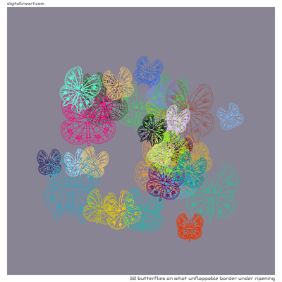 What Unflappable Border under Ripening — 32 butterflies