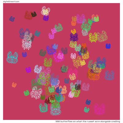 What the Russet Acre alongside Cradling — 100 butterflies