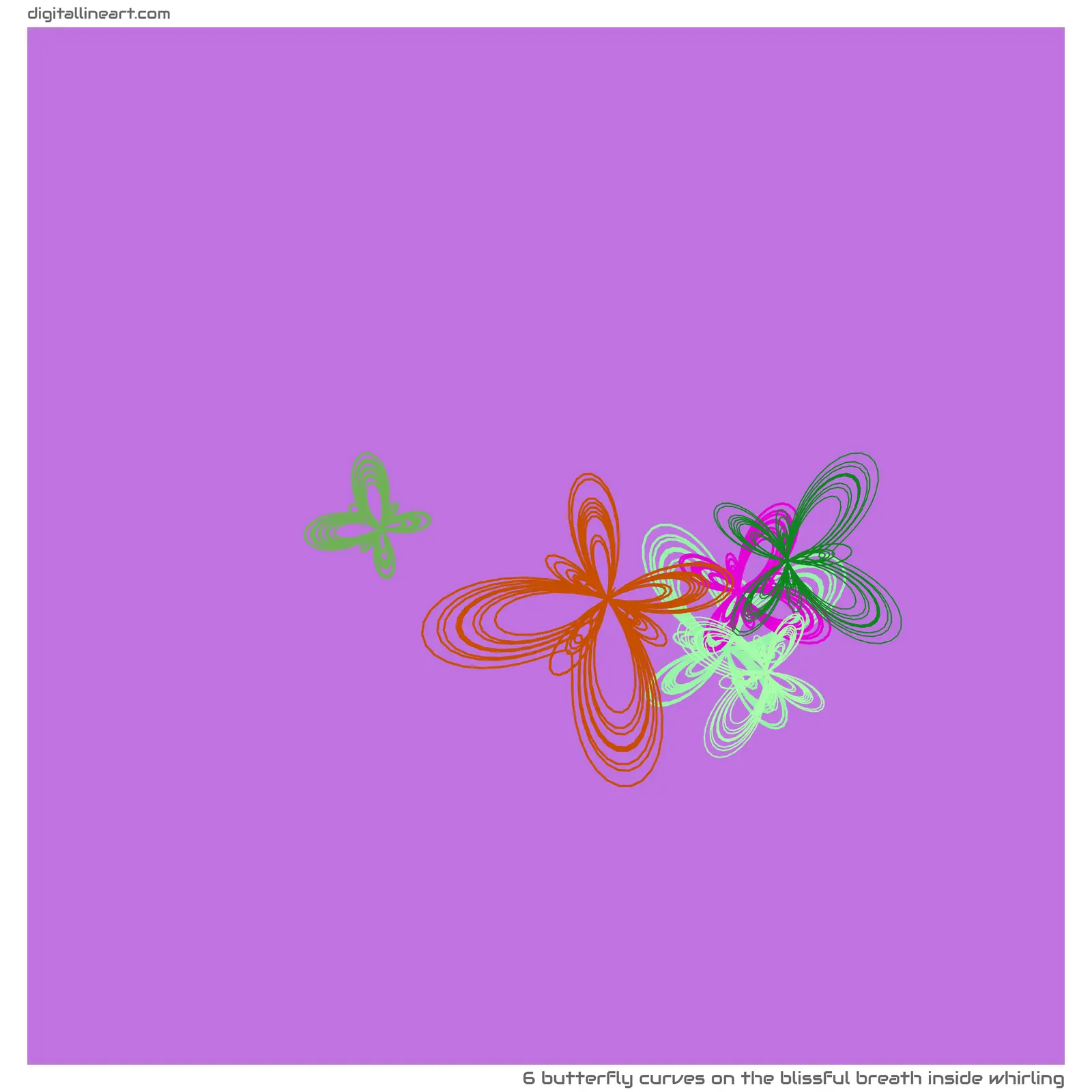 The Blissful Breath Inside Whirling — 6 butterfly curves