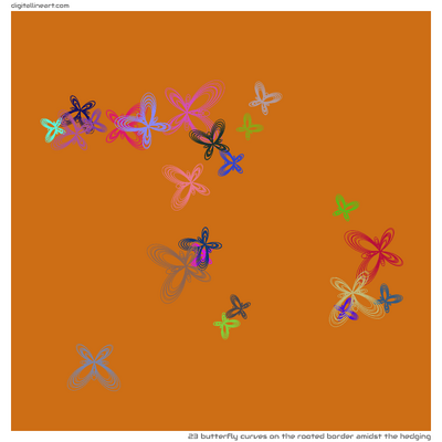 The Rooted Border amidst the Hedging — 23 butterfly curves