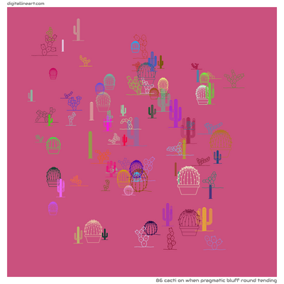 When Pragmatic Bluff round Tending — Cacti, 86 elements