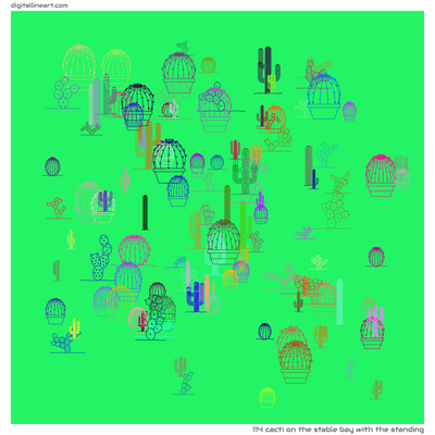 The Stable Bay with the Standing — Cacti, 114 elements