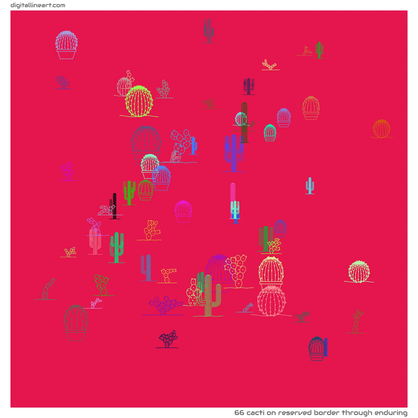 Reserved Border through Enduring — Cacti, 66 elements