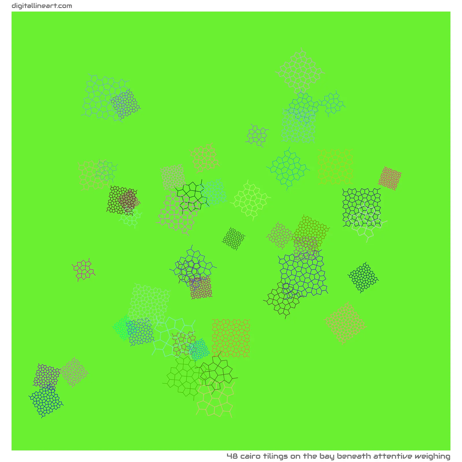 The Bay beneath Attentive Weighing — 48 Cairo tilings