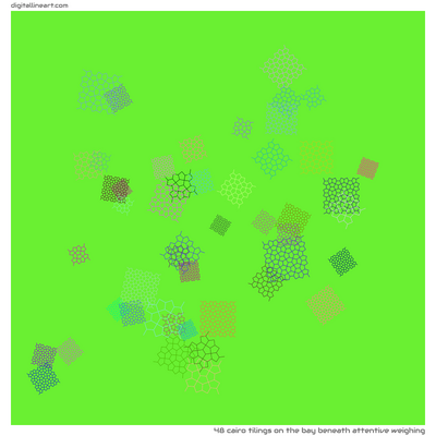 The Bay beneath Attentive Weighing — 48 Cairo tilings